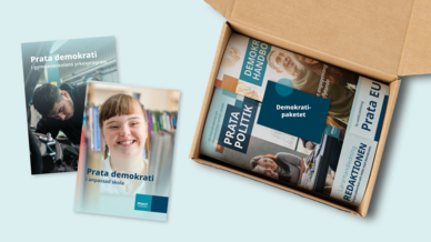 Informationsmaterial om demokrati.