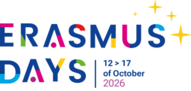 Logotyp för Erasmus Days med datum 11–17 oktober 2026. Källa: Agence Erasmus+ France / Education Formation.