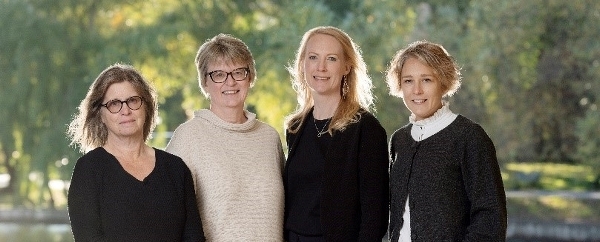 De fyra projektledarna Carina, Ingela, Anna och Sara.
