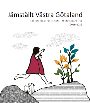Framsidan till den förra länsstrategin Jämställt Västra Götaland 2019-2020