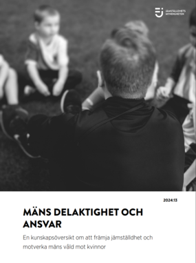Första sidan på rapporten från Jämställdhetsmyndigheten
