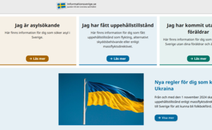 Startsidan på Informationsverige.se.