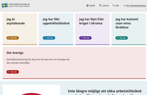 Startsidan på Informationsverige.se.