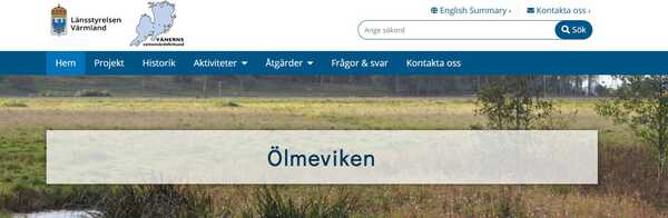 Webbsida projekt Ölmeviken