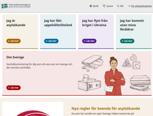 Startsidan på Informationsverige.se.