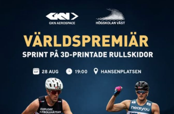 Världspremiär sprint på 3D-printade rullskidor