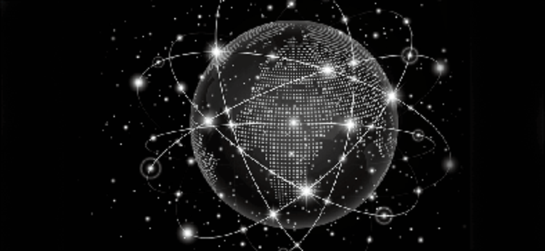 Satelliter runt Jorden.