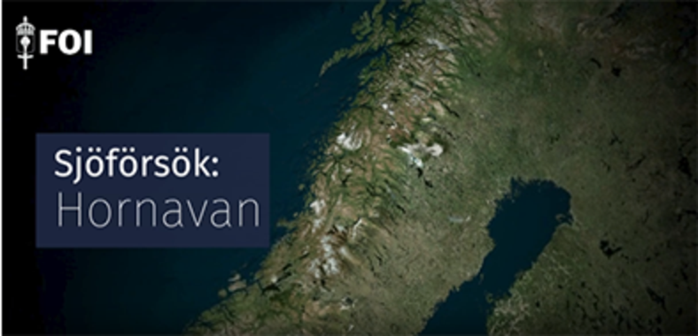 En karta på Sverige och så står det "Sjöförsök: Hornavan".