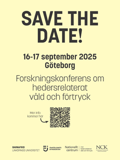 Affisch med information om Save the date för forskningskonferens 2025.