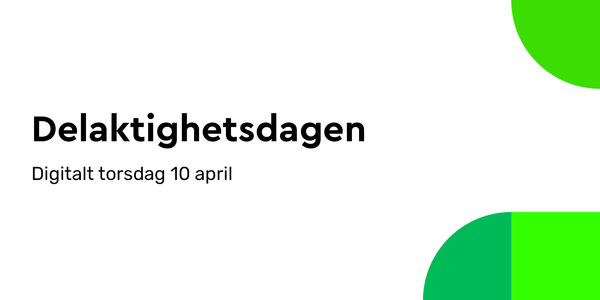 Delaktighetsdagen - Digitalt torsdag 10 april.