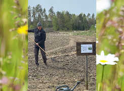Bilden visar anläggning av en ängsvall.