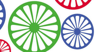 Romska hjul i romska fäger.