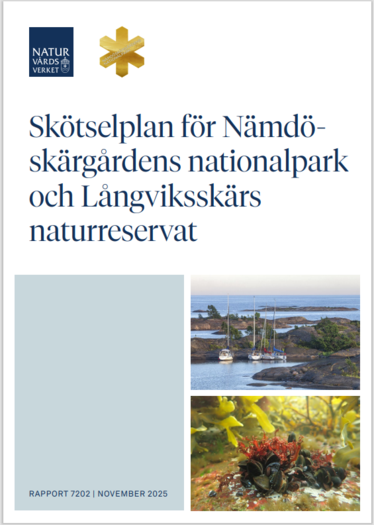 Bild på omslaget till skötselplan, rapport Naturvårdsverket 7202