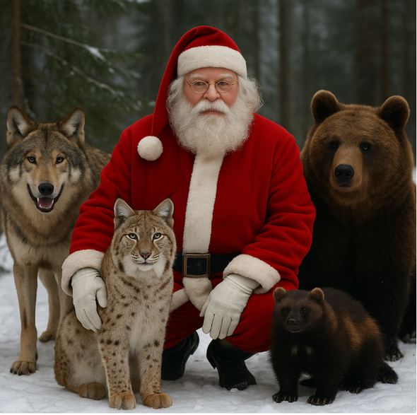 Ai bild på tomten och våra rovdjur