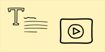 Text and video. Illustration