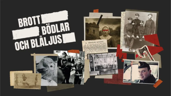 Urklipp från bilder på historiskt material i utställningen