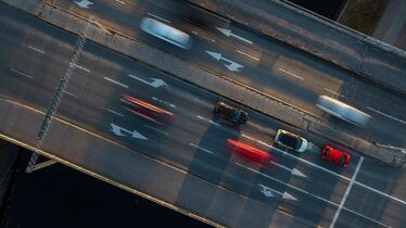Trafik ovanifrån, fotograf Hans Berggren