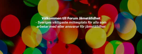 Forum Jämställdhet - Sveriges största jämställdhetskonferens