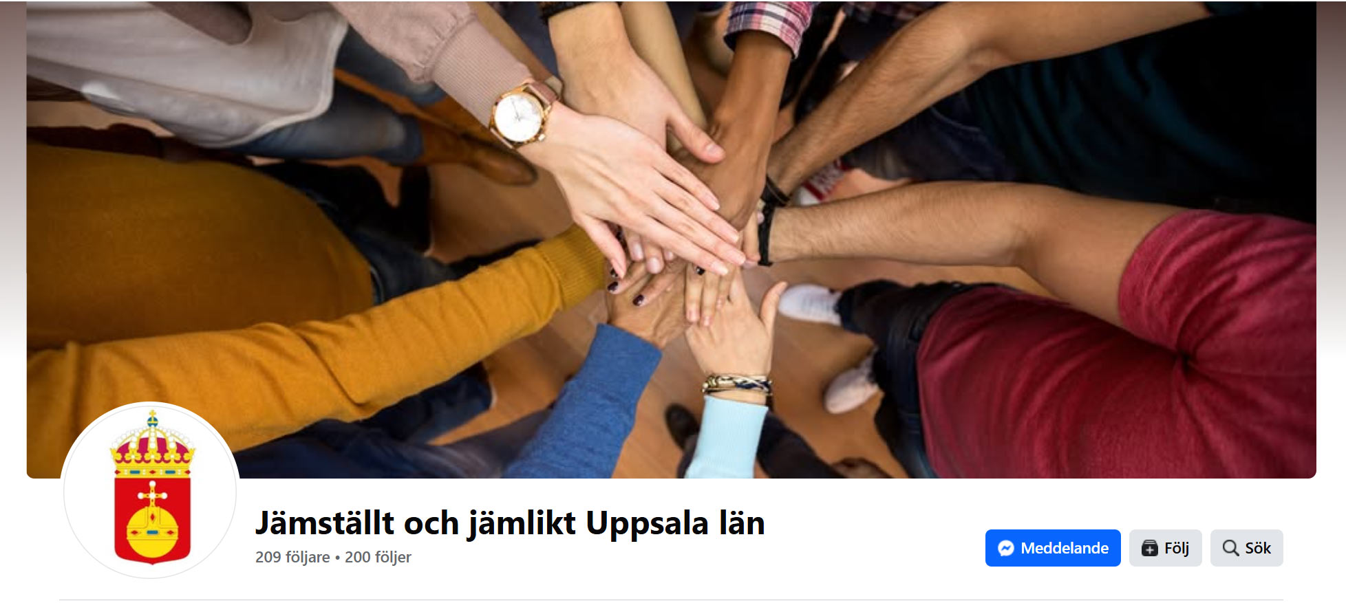 Följ Jämställt Uppsala län på Facebook