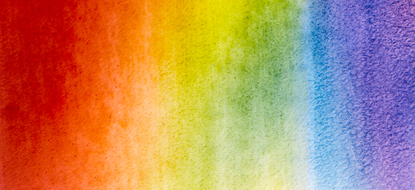 Pridefärgerna målade på papper med vattenfärg