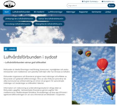Luftvårdsförbundens gemensamma webbplats