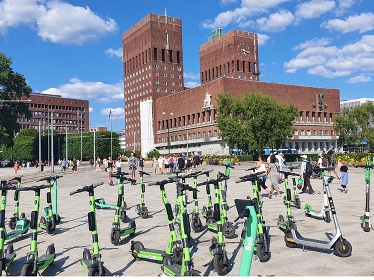 Electric bikes in Oslo. Photo: Shutterstock