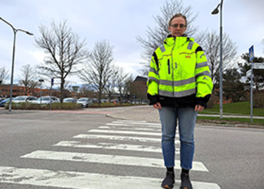 Ida Järlskog, researcher at VTI and project leader for the study “Microplastic emissions from wear of road markings: overview and assessment for Swedish conditions”