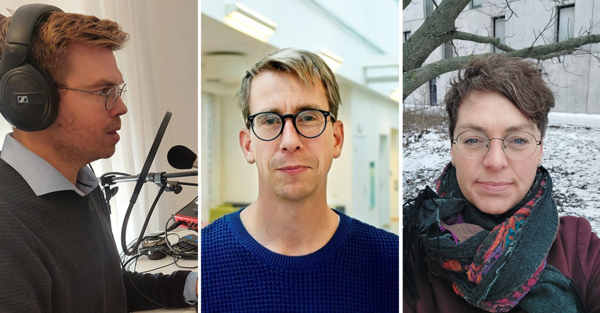 Johan Egeskog, Dag Balkmar och Karolina Isaksson. Foto: Privat.