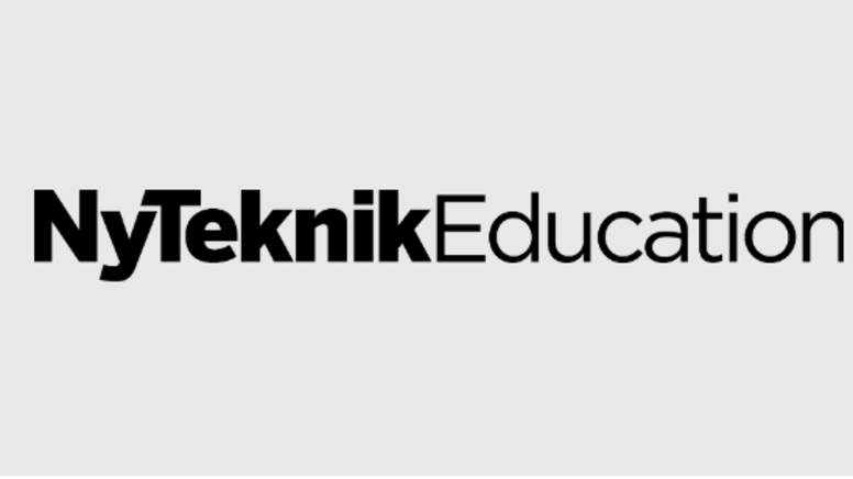 Logotyp för NyTeknikEducation i svart text på vit bakgrund.
