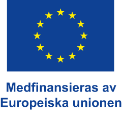 EU-logotyp med texten "Medfinansieras av Europeiska unionen" under.