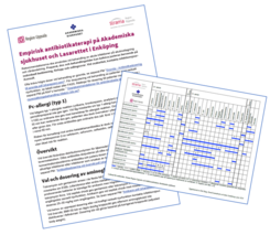 Framsida på foldern Empirisk antibiotikaterapi på Akademiska sjukhuset och Lasarettet i Enköping