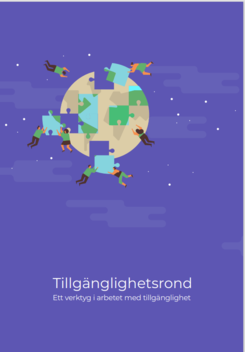 Omslag till Tillgänglighetsrond - ett verktyg i arbetet för tillgänglighet.