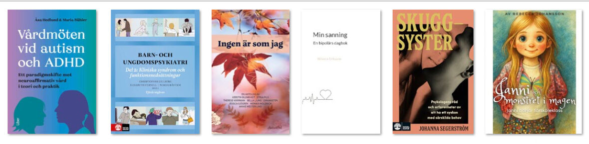 Samling av bokomslag.