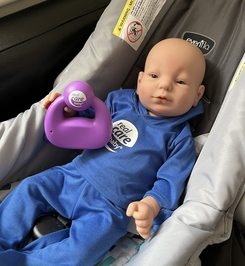 Nya babysimulatorn med tillbehör.