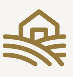 illustration åker och lada