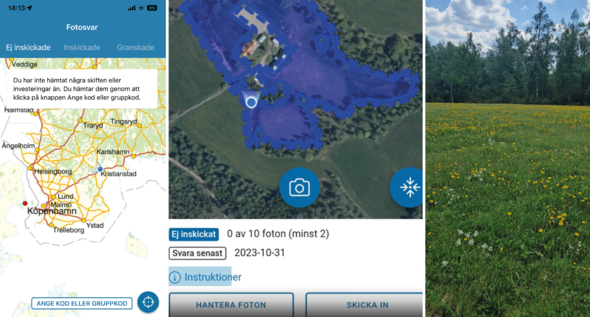 bildexempel på hur det ser ut i geofoto-appen