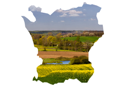 Kollage kontur av Skåne